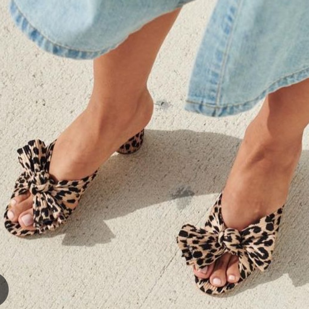 Loeffler Randall Penny Heels leopard print size 7